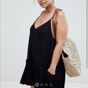 ASOS DESIGN curve Jersey minimal romper with pockets